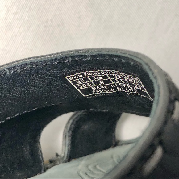 Keen Open Toe Slide Black Leather Sandals - Picture 10 of 10